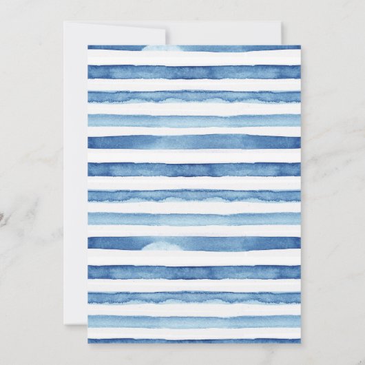 Blauer Lemon Bridal Dusche Einladung (Rückseite)