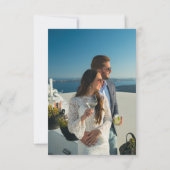 Blauer Lemon Foto Hochzeit Save The Date (Rückseite)