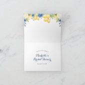 Blauer Lemon Main Squeeze Brautparty Dankeskarte (Innenseite)