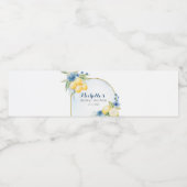 Blauer Lemon Main Squeeze Brautparty Wasserflaschenetikett (Einzelnes Label)