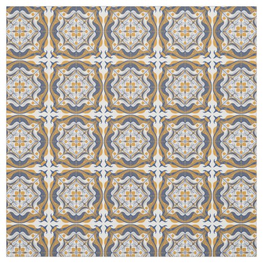 Blauer Lemon Stoff (Muster)