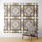 Blauer Lemon Wandteppich (Beispiel (Horizontal))