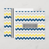 Blauer Lemon Zickzack Hochzeitstag Erneuerbare Ein Einladung (Vorne/Hinten)