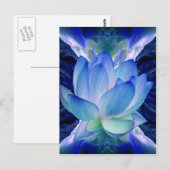 Blauer Lendenlilie Postkarte (Vorne/Hinten)