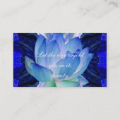 Blauer Lendenlilie Visitenkarte (Rückseite)