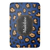Blauer Leopard Badematte (Vorderseite Vertikal)