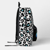 Blauer Leopard Bedruckter Rucksack (Links)