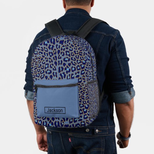 Blauer Leopard Bedruckter Rucksack (Insitu (Modell))