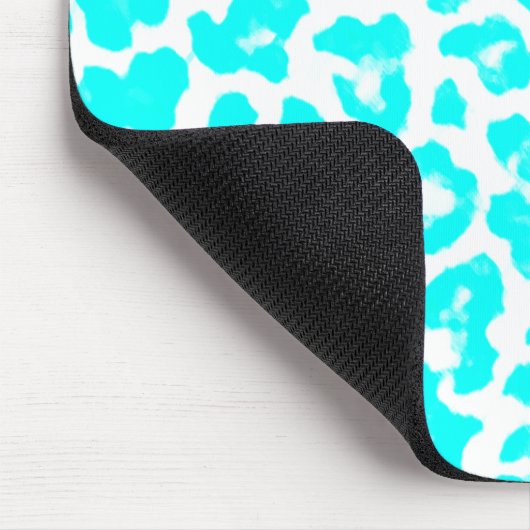 Blauer Leopard-Druck Lite Mousepad (Ecke)