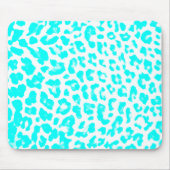 Blauer Leopard-Druck Lite Mousepad (Vorne)