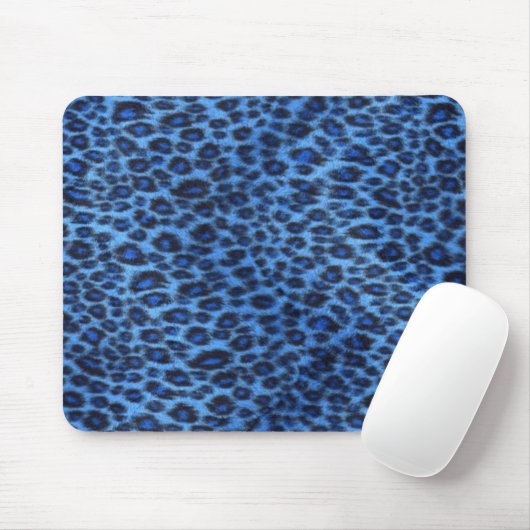 Blauer Leopard-Druck Mousepad (Mit Mouse)