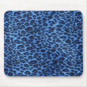 Blauer Leopard-Druck Mousepad (Vorne)