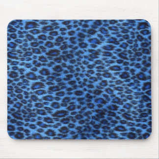 Blauer Leopard-Druck Mousepad
