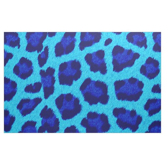 Blauer Leopard Druckmuster Stoff (Fat Quarter (45,7 x 55,9 cm))