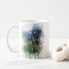 Blauer Leopard Katahoula Hund in Aquarellfarben-Ta Kaffeetasse