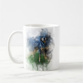 Blauer Leopard Katahoula Hund in Aquarellfarben-Ta Kaffeetasse (Links)