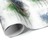 Blauer Leopard Katahoula in Watercolor Geschenkpapier (Rolleneckpunkt)