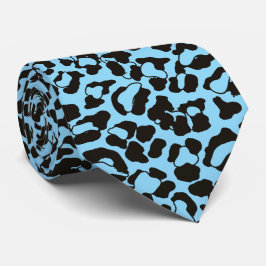 Blauer Leopard Krawatte