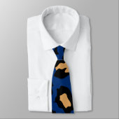 Blauer Leopard Krawatte (Gebunden)