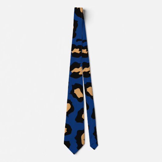 Blauer Leopard Krawatte (Vorderseite)