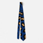 Blauer Leopard Krawatte (Rückseite)