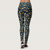 Blauer Leopard Leggings (Rückseite)