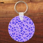 Blauer Leopard Schlüsselanhänger (Vorderseite)