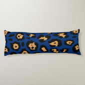 Blauer Leopard Seitenschläferkissen (Rückseite)