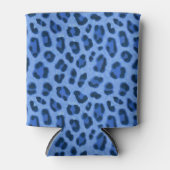 Blauer Leopard Tierdruckmuster Dosenkühler (Vorderseite)