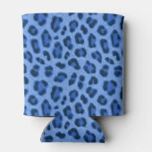 Blauer Leopard Tierdruckmuster Dosenkühler (Rückseite)