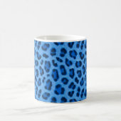 Blauer Leopard Tierdruckmuster Kaffeetasse (Mittel)