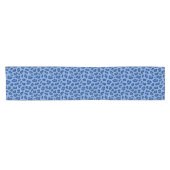 Blauer Leopard Tierdruckmuster Kurzer Tischläufer (Horizontal)