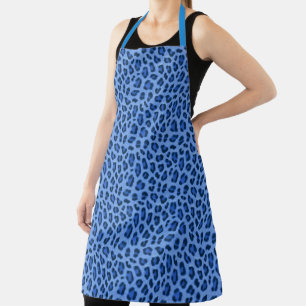 Blauer Leopard Tierdruckmuster Schürze