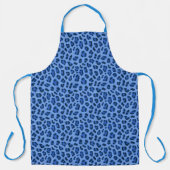 Blauer Leopard Tierdruckmuster Schürze (Vorderseite)