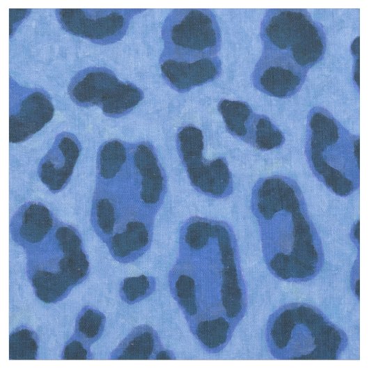 Blauer Leopard Tierdruckmuster Stoff (Nahaufnahme)