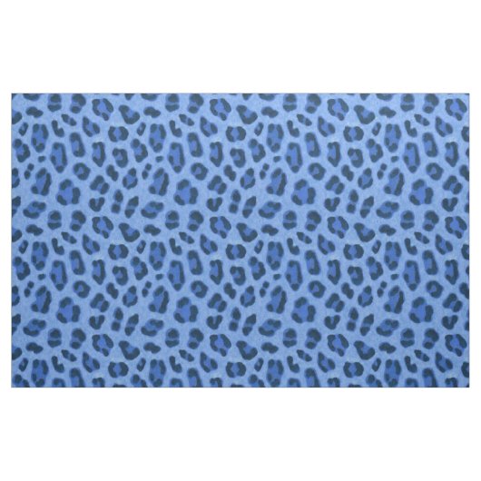 Blauer Leopard Tierdruckmuster Stoff (Fat Quarter (45,7 x 55,9 cm))