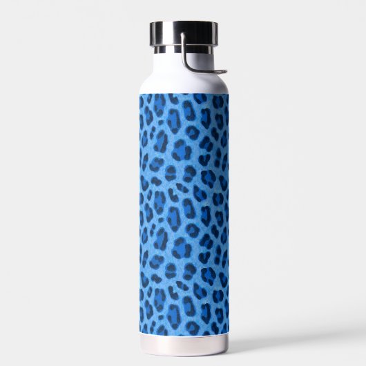 Blauer Leopard Tierdruckmuster Trinkflasche (Links)