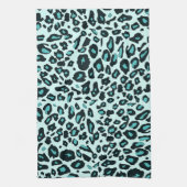 Blauer Leoparddruck Handtuch (Vertikal)