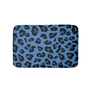 Blauer Leoparden-Druck Badematte