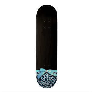 Blauer Leopardenbogen Skateboard