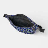 Blauer Leopardendruck Bauchtasche (Offen)