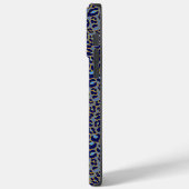Blauer Leopardendruck Case-Mate iPhone Hülle (Rückseite / Links)