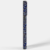 Blauer Leopardendruck Case-Mate iPhone Hülle (Rückseite / Rechts)