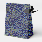 Blauer Leopardendruck Geschenkschachtel (Rückseite)