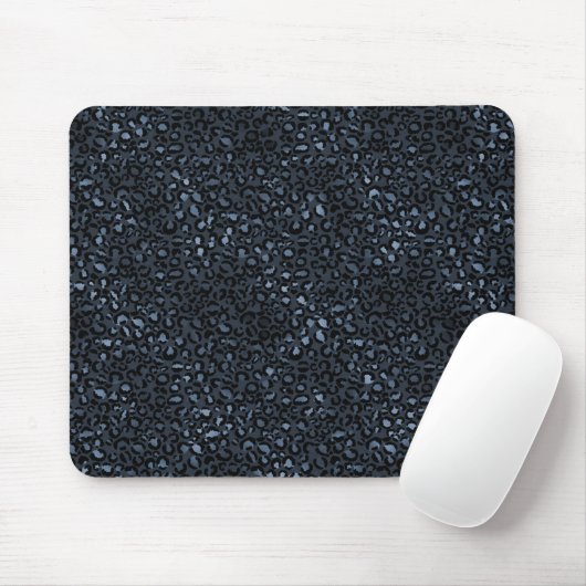 Blauer Leopardendruck Mousepad (Mit Mouse)