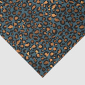 Blauer Leopardendruck Seidenpapier (Detail)