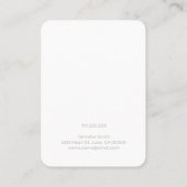 Blauer Leopardenmuster handgefertigte Schmuckstück Visitenkarte (Rückseite)