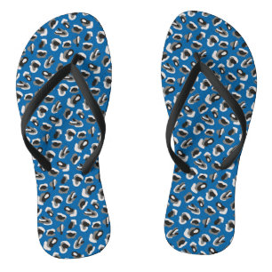 Blauer Leopardenprint Badesandalen