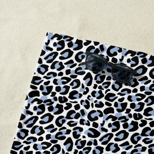 Blauer Leopardenschild Strandtuch (Beispiel)