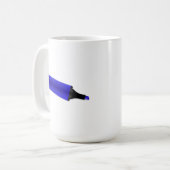 Blauer Leuchtmarker Kaffeetasse (Vorderseite Links)